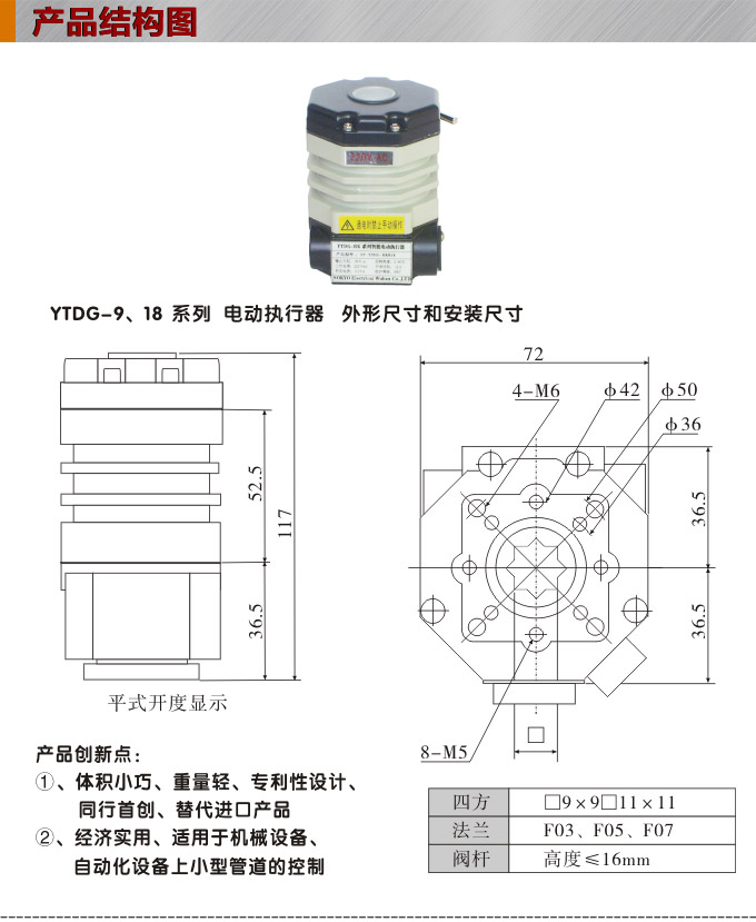電動執(zhí)行器,電動頭,YTDG-RS18電動執(zhí)行機構結構圖