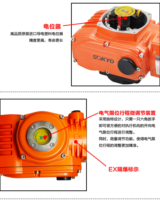 防爆電動球閥,YTEx-RS防爆電動調節球閥細節圖3